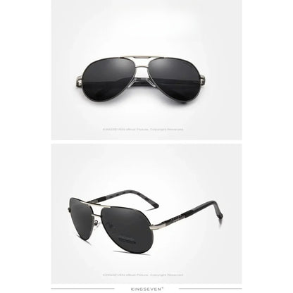
Gafas de sol polarizadas de aluminio tipo piloto con protección UV400 - Imagen 9