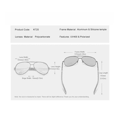 
Gafas de sol polarizadas de aluminio tipo piloto con protección UV400 - Imagen 12