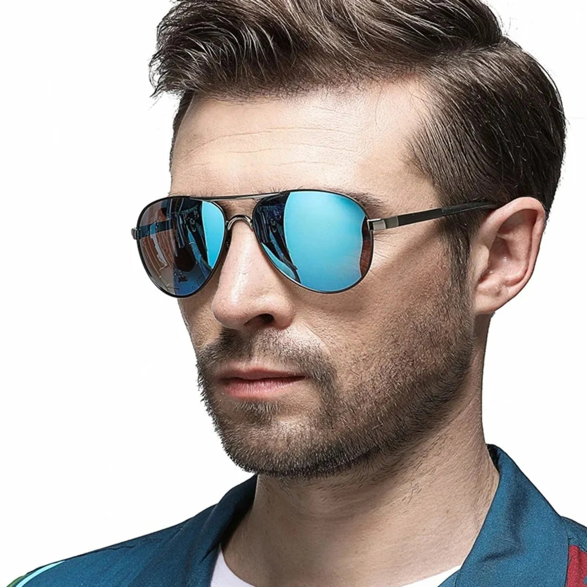 
Gafas de sol polarizadas de aleación estilo piloto con protección UV400