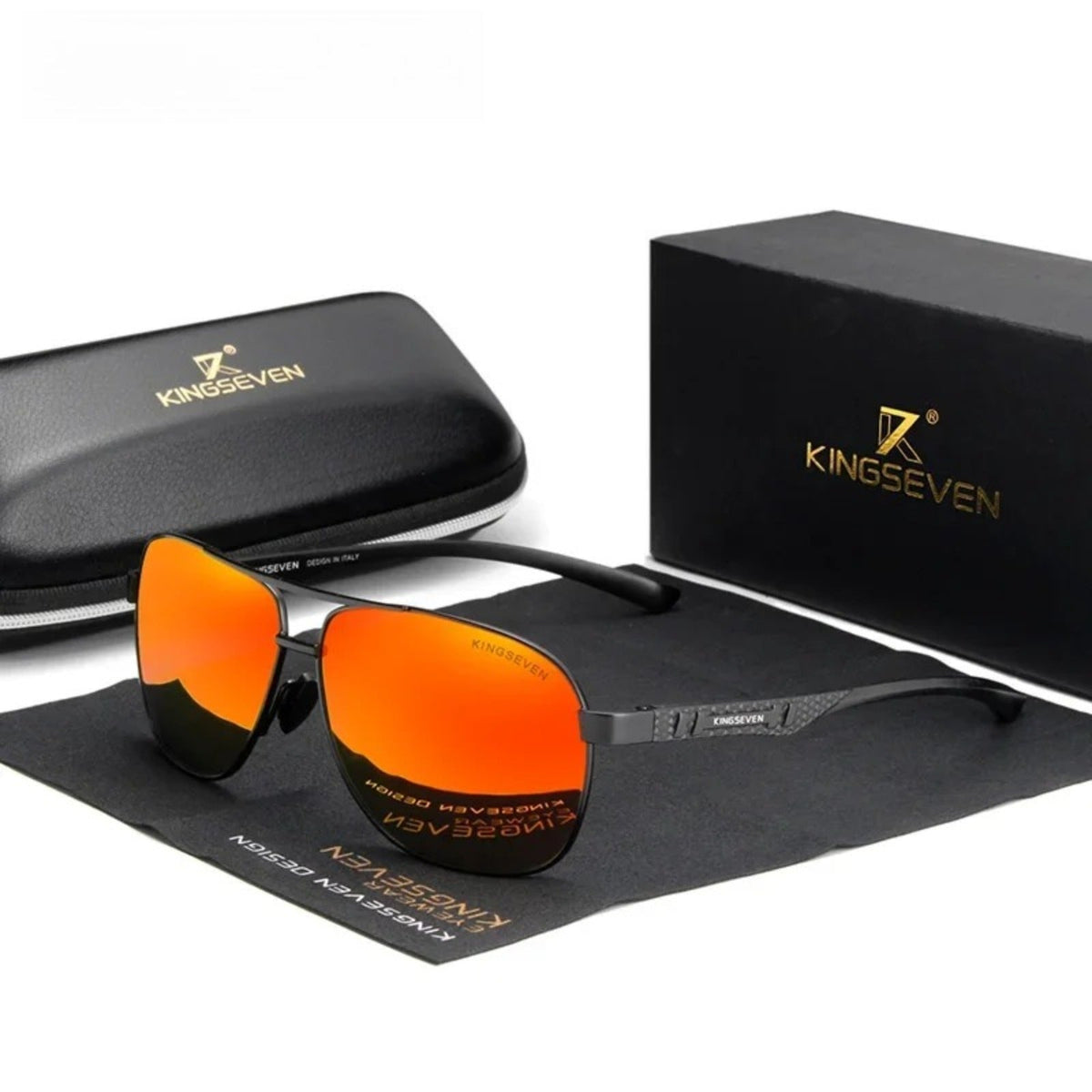 
Gafas de sol polarizadas de aluminio tipo piloto con protección UV400 - Imagen 3