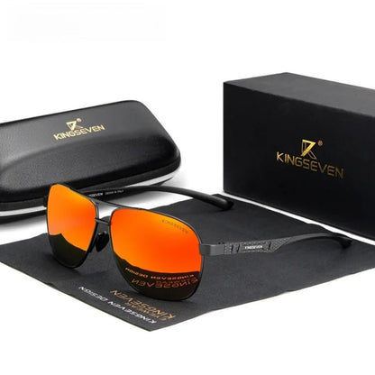 
Gafas de sol polarizadas de aluminio tipo piloto con protección UV400 - Imagen 3