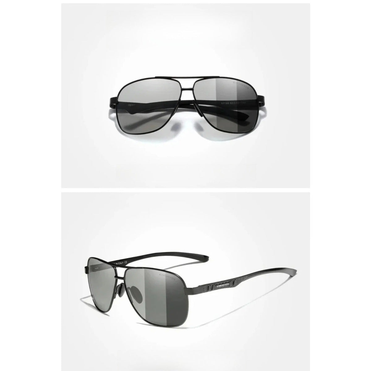 
Gafas de sol polarizadas de aluminio tipo piloto con protección UV400