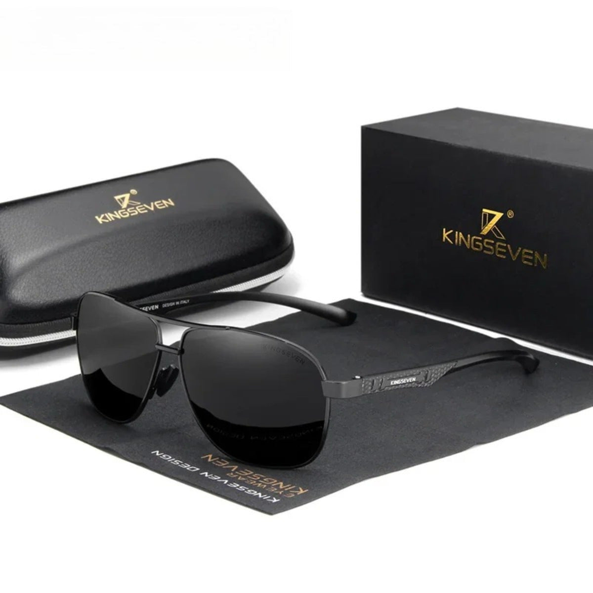 
Gafas de sol polarizadas de aluminio tipo piloto con protección UV400