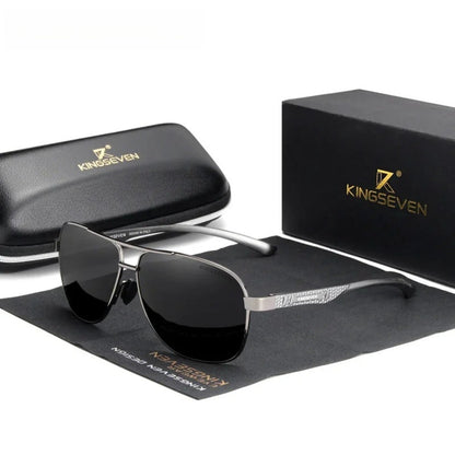 
Gafas de sol polarizadas de aluminio tipo piloto con protección UV400 - Imagen 15