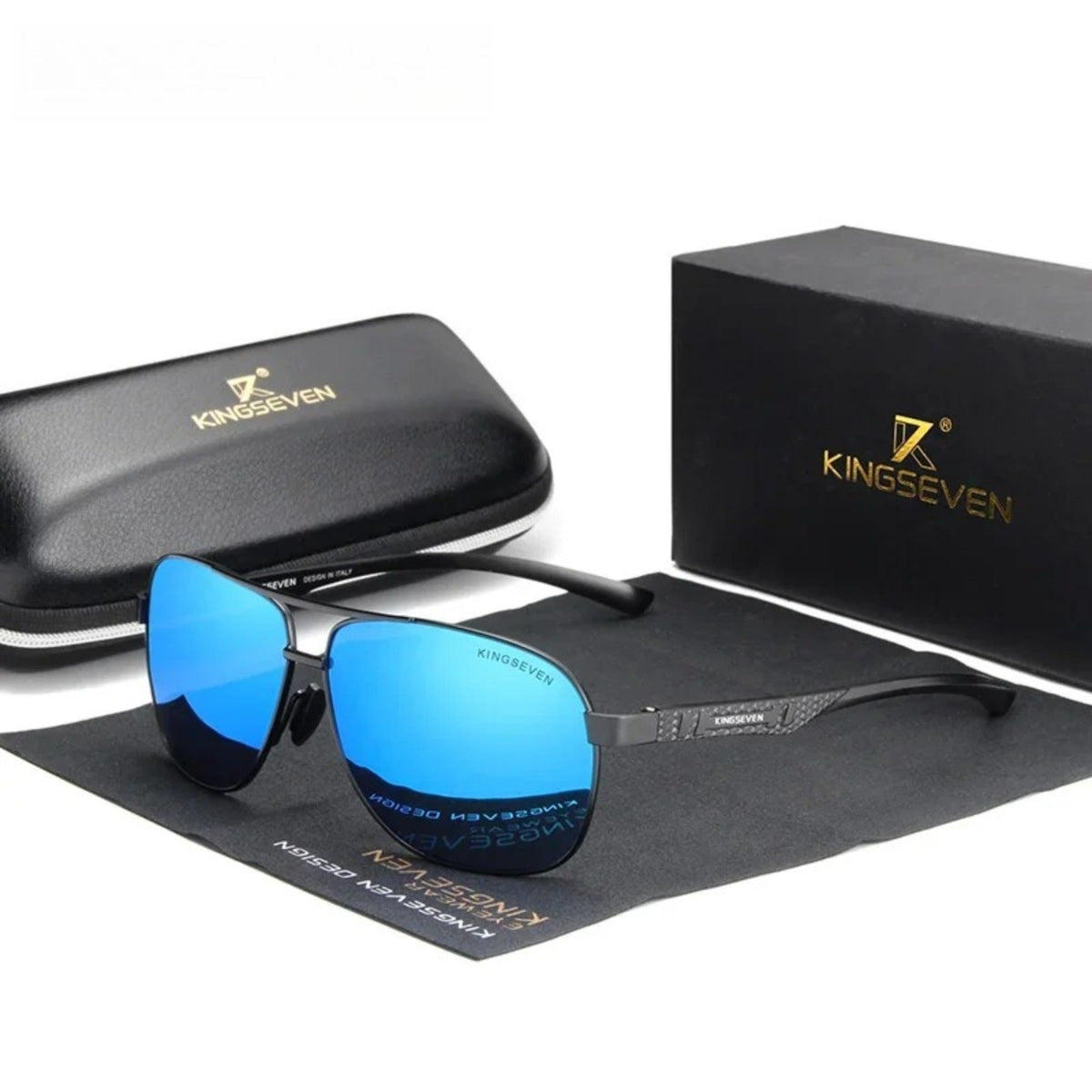 
Gafas de sol polarizadas de aluminio tipo piloto con protección UV400