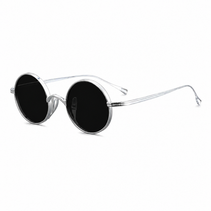 
Gafas de sol polarizadas de titanio puro ultraligeras con estilo vintage redondo pequeño - Imagen 2