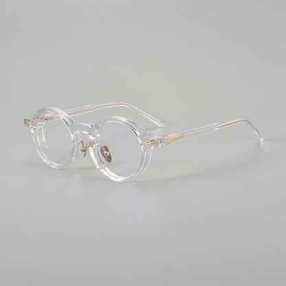 
Monturas de gafas retro de acetato estilo panto, con aros completos redondeados y almohadillas nasales - Imagen 4