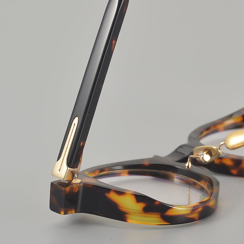 
Monturas de gafas retro de acetato estilo panto, con aros completos redondeados y almohadillas nasales - Imagen 5