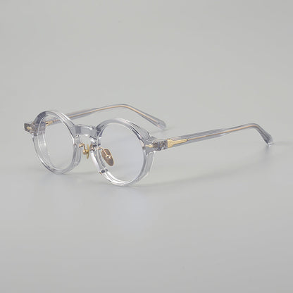 
Monturas de gafas retro de acetato estilo panto, con aros completos redondeados y almohadillas nasales - Imagen 6