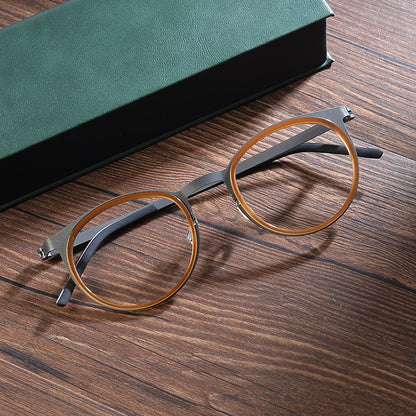 
Montura de gafas de titanio estilo panto vintage con aros cuadrados redondeados y opciones de tamaño de 48 y 50 - Imagen 7