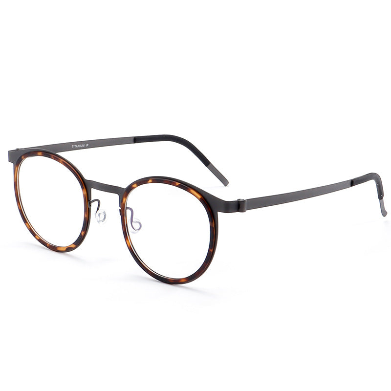 
Montura de gafas de titanio estilo panto vintage con aros cuadrados redondeados y opciones de tamaño de 48 y 50