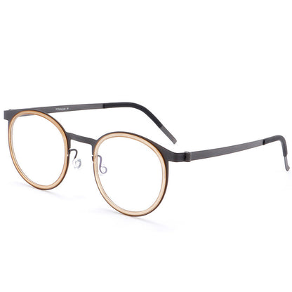
Montura de gafas de titanio estilo panto vintage con aros cuadrados redondeados y opciones de tamaño de 48 y 50 - Imagen 18