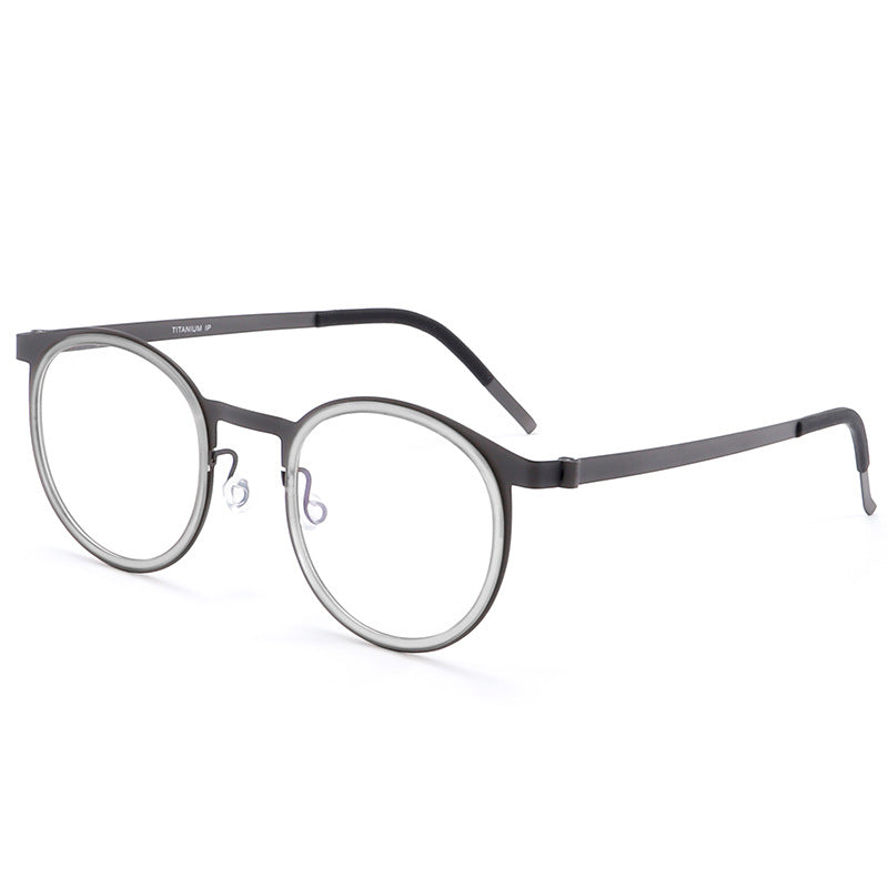 
Montura de gafas de titanio estilo panto vintage con aros cuadrados redondeados y opciones de tamaño de 48 y 50