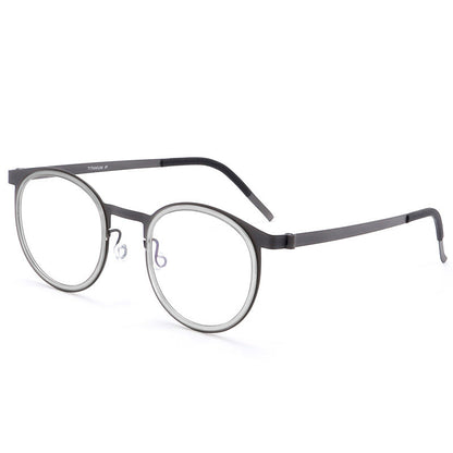 
Montura de gafas de titanio estilo panto vintage con aros cuadrados redondeados y opciones de tamaño de 48 y 50 - Imagen 19