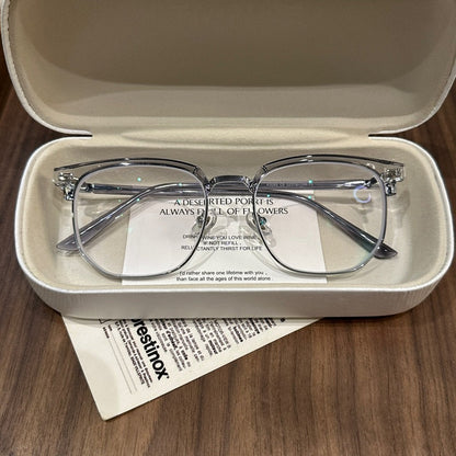 
Monturas de gafas tipo Browline con aros inferiores delgados, negro o gris verde coco - Imagen 2