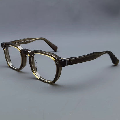
Monturas de gafas cuadradas clásicas de acetato, aros completos gruesos y varillas anchas - Imagen 2