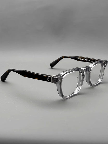 
Monturas de gafas cuadradas clásicas de acetato, aros completos gruesos y varillas anchas - Imagen 6