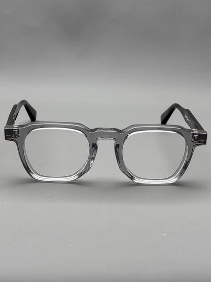 
Monturas de gafas cuadradas clásicas de acetato, aros completos gruesos y varillas anchas - Imagen 7