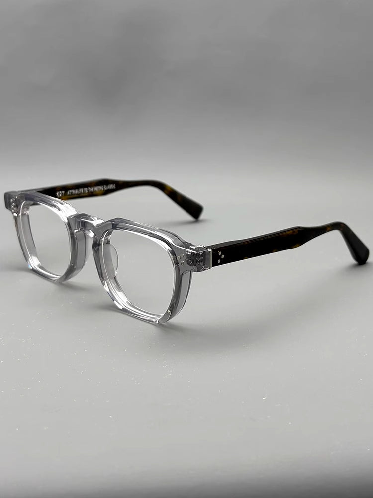 
Monturas de gafas cuadradas clásicas de acetato, aros completos gruesos y varillas anchas - Imagen 10