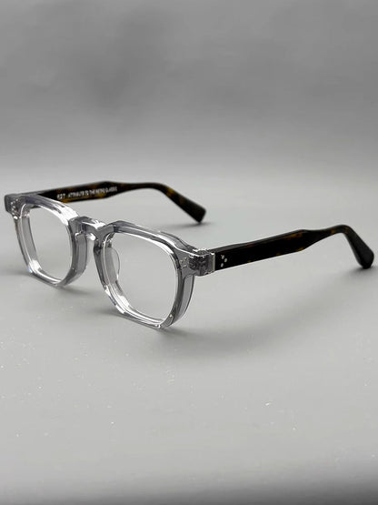 
Monturas de gafas cuadradas clásicas de acetato, aros completos gruesos y varillas anchas - Imagen 10