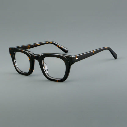 
Monturas de gafas de acetato cuadradas y audaces con bordes profundos y esquinas redondeadas - Imagen 3
