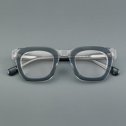 
Monturas de gafas de acetato cuadradas y audaces con bordes profundos y esquinas redondeadas - Imagen 4
