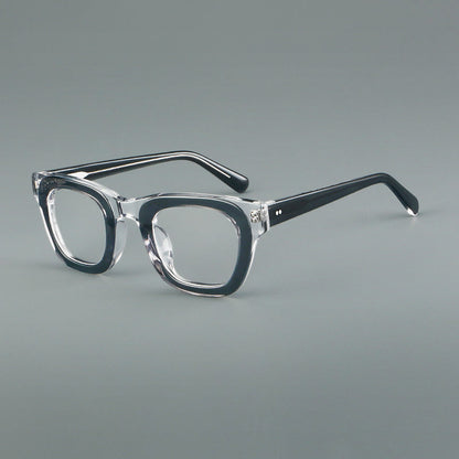 
Monturas de gafas de acetato cuadradas y audaces con bordes profundos y esquinas redondeadas - Imagen 5