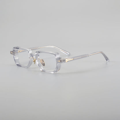 
Monturas de gafas rectangulares de acetato con línea superior ancha y bordes inferiores redondeados - Imagen 6