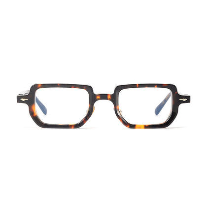 
Monturas de gafas rectangulares de acetato con línea superior ancha y bordes inferiores redondeados - Imagen 7