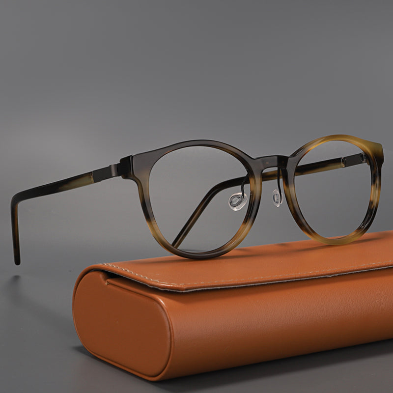
Monturas de gafas redondas retro con diseño de aro completo y múltiples estilos de montura - Imagen 2