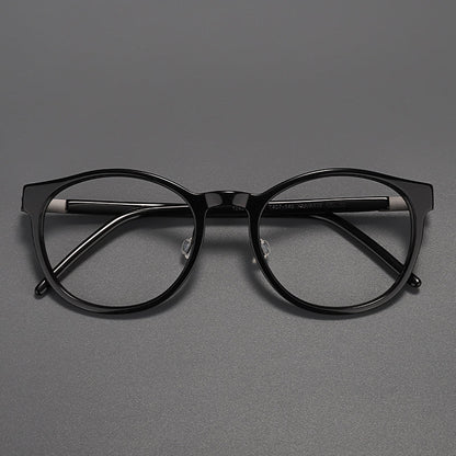 
Monturas de gafas redondas retro con diseño de aro completo y múltiples estilos de montura - Imagen 3