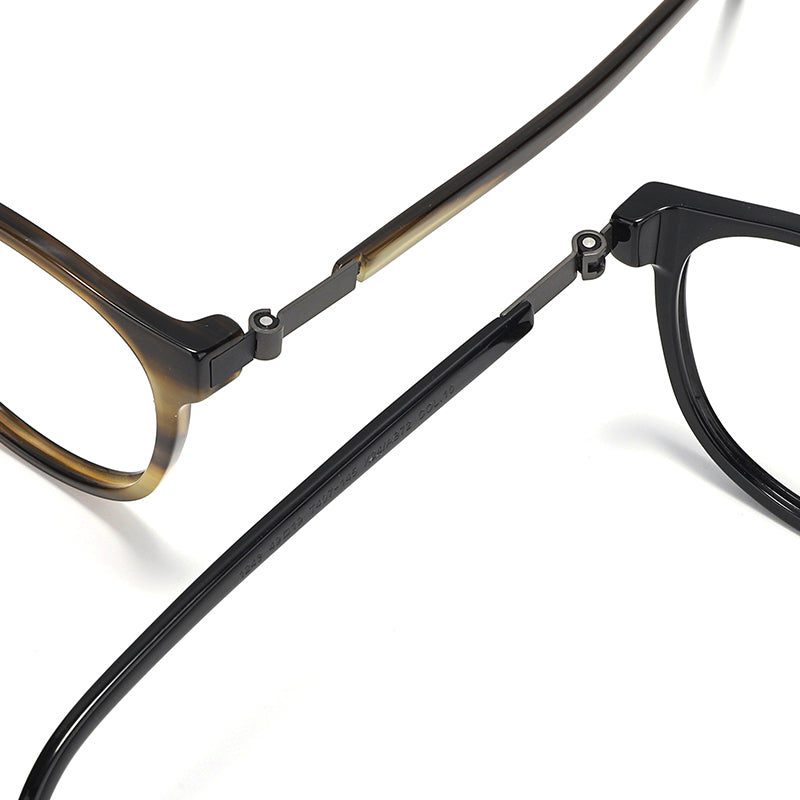 
Monturas de gafas redondas retro con diseño de aro completo y múltiples estilos de montura - Imagen 4
