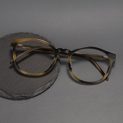 
Monturas de gafas redondas retro con diseño de aro completo y múltiples estilos de montura - Imagen 6