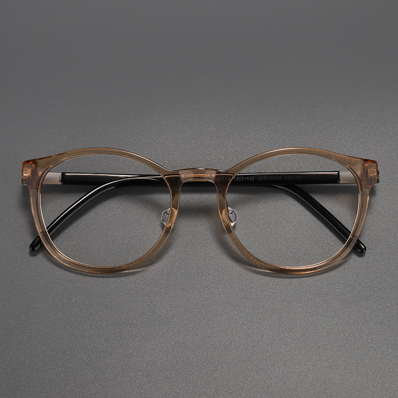 
Monturas de gafas redondas retro con diseño de aro completo y múltiples estilos de montura