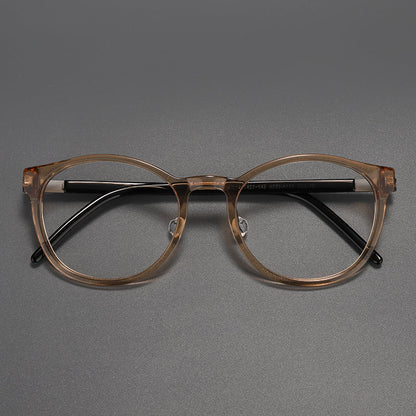 
Monturas de gafas redondas retro con diseño de aro completo y múltiples estilos de montura - Imagen 7