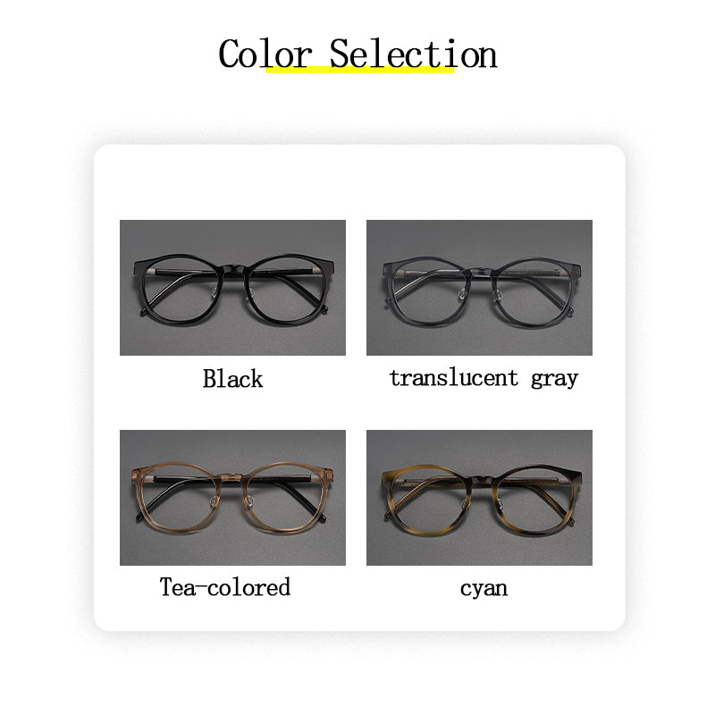 
Monturas de gafas redondas retro con diseño de aro completo y múltiples estilos de montura - Imagen 8