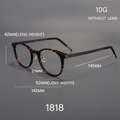 
Monturas de gafas redondas retro con diseño de aro completo y múltiples estilos de montura - Imagen 9