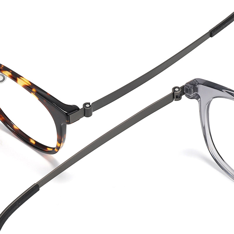 
Monturas de gafas redondas retro con diseño de aro completo y múltiples estilos de montura