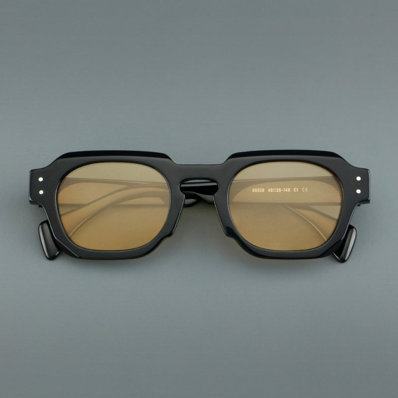
Monturas de gafas vintage cuadradas de acetato, de borde completo y con opciones de color de lente - Imagen 2