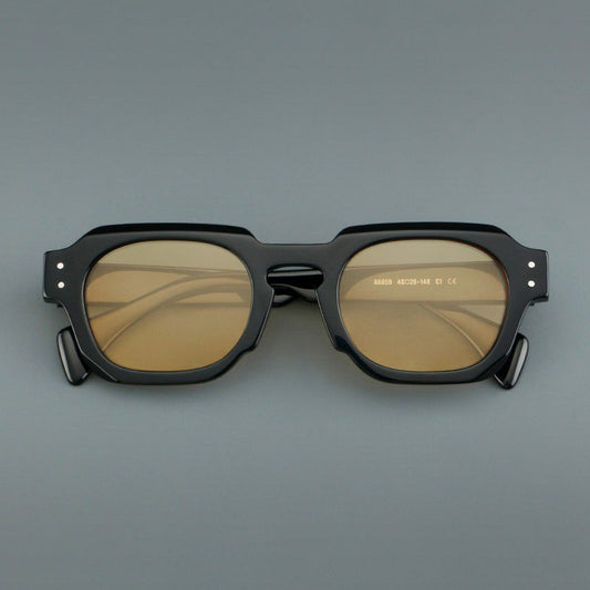 Monturas de gafas vintage cuadradas de acetato, de borde completo y con opciones de color de lente