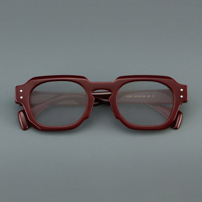 
Monturas de gafas vintage cuadradas de acetato, de borde completo y con opciones de color de lente - Imagen 3