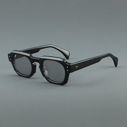 
Monturas de gafas vintage cuadradas de acetato, de borde completo y con opciones de color de lente - Imagen 4