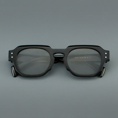 
Monturas de gafas vintage cuadradas de acetato, de borde completo y con opciones de color de lente - Imagen 7