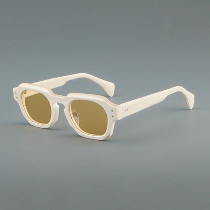 
Monturas de gafas vintage cuadradas de acetato, de borde completo y con opciones de color de lente - Imagen 8