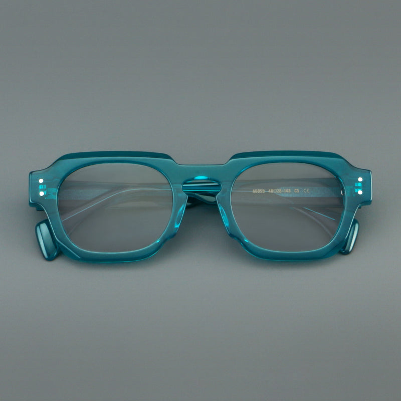 
Monturas de gafas vintage cuadradas de acetato, de borde completo y con opciones de color de lente