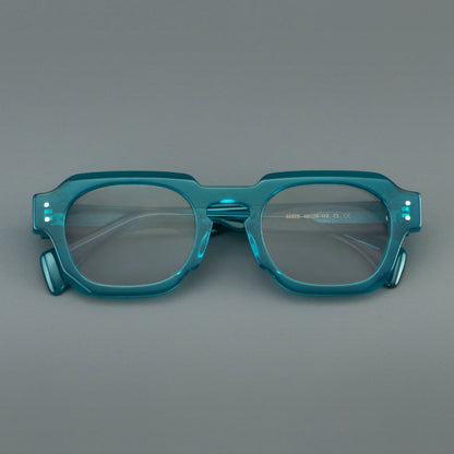 
Monturas de gafas vintage cuadradas de acetato, de borde completo y con opciones de color de lente - Imagen 13