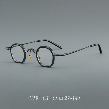 
Monturas de gafas redondas geométricas vintage con puente arqueado elevado y almohadillas nasales