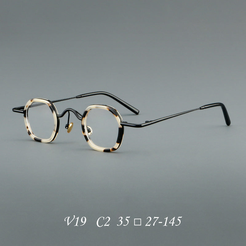 
Monturas de gafas redondas geométricas vintage con puente arqueado elevado y almohadillas nasales