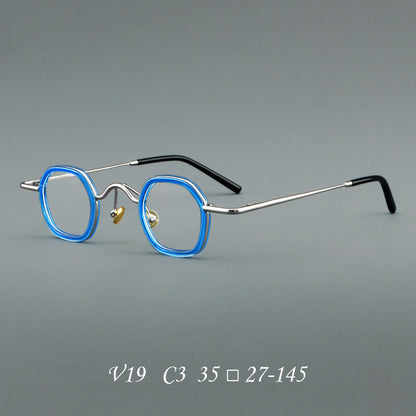 
Monturas de gafas redondas geométricas vintage con puente arqueado elevado y almohadillas nasales - Imagen 6