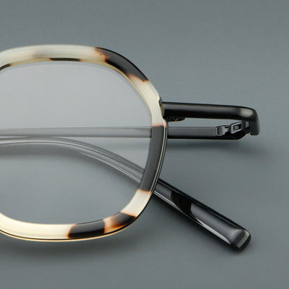 
Monturas de gafas redondas geométricas vintage con puente arqueado elevado y almohadillas nasales - Imagen 9